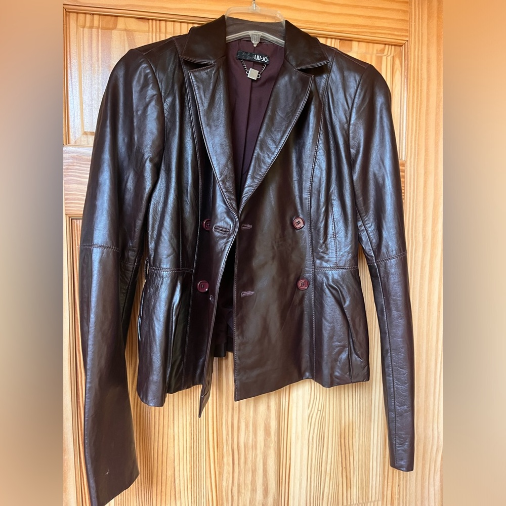 Liu Jo- designer faux leather jacket - size 4